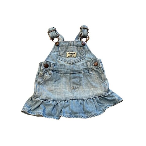 Oshkosh B'gosh Light Denim Overall Dress - Size 6 months - Like New! - Picture 1 of 2